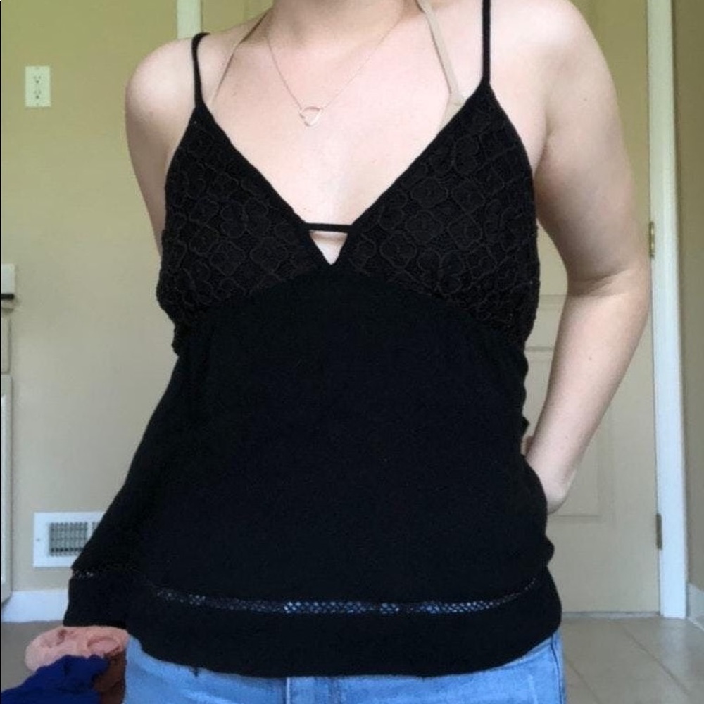Black Embroidered Top